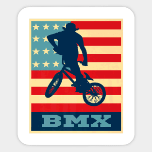 American Flag Bmx Retro Vintage Bmx Sticker